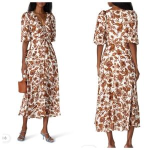 NICHOLAS Danielle Dress Ivory Paisley Floral
Midi Flowy Size US 4